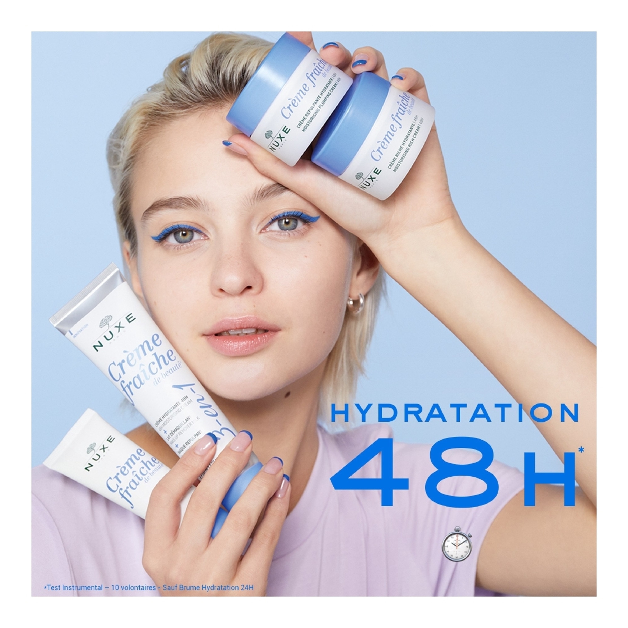 50ML Nuxe CREME FRAICHE DE BEAUTE Crème répulpante hydratante 48h - pot  1 of 4 