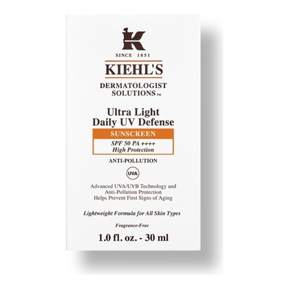 30ML KIEHLS ULTRA LIGHT DAILY UV DEFENSE Fluide solaire visage SPF50 anti-pollution tous types de peaux  1 of 3 