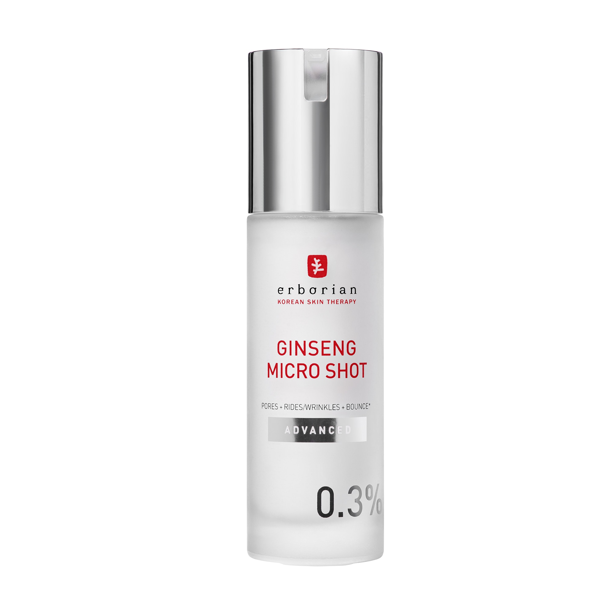 Erborian - Ginseng Micro Shot Advanced 0.3 - Sérum Intensif Micro-infusion Retexturant (concentration En Spicules 0.3%) - 30ml