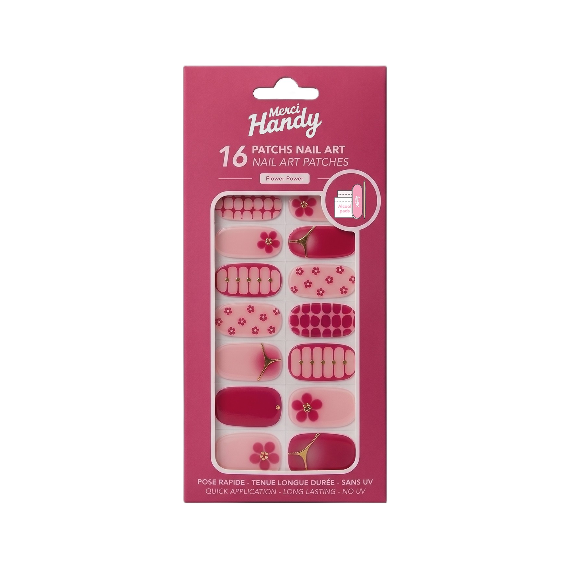 Merci Handy - Handcare - Patchs Nail Art Flower Power - 7g