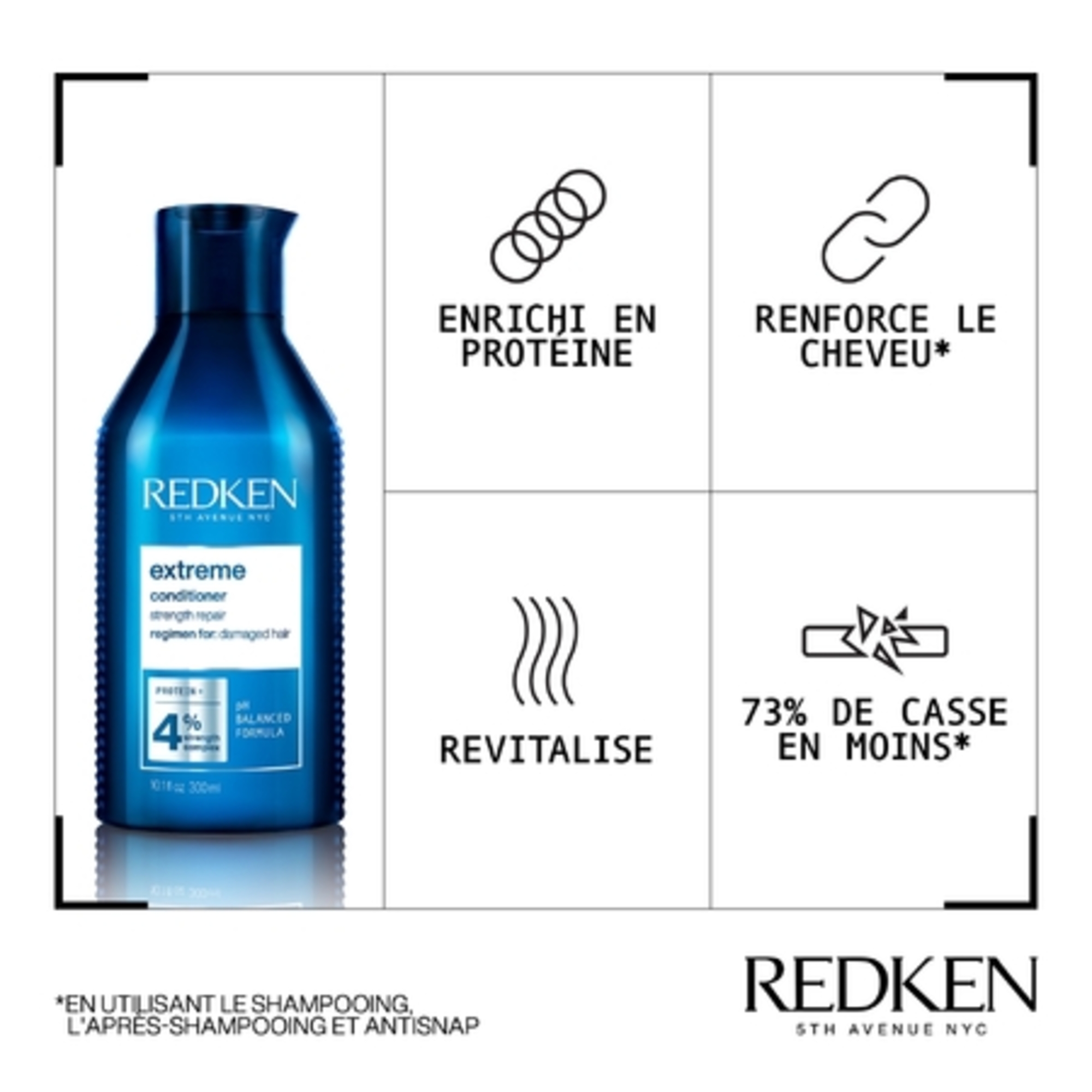 Après-shampoing fortifiant cheveux fragilisés