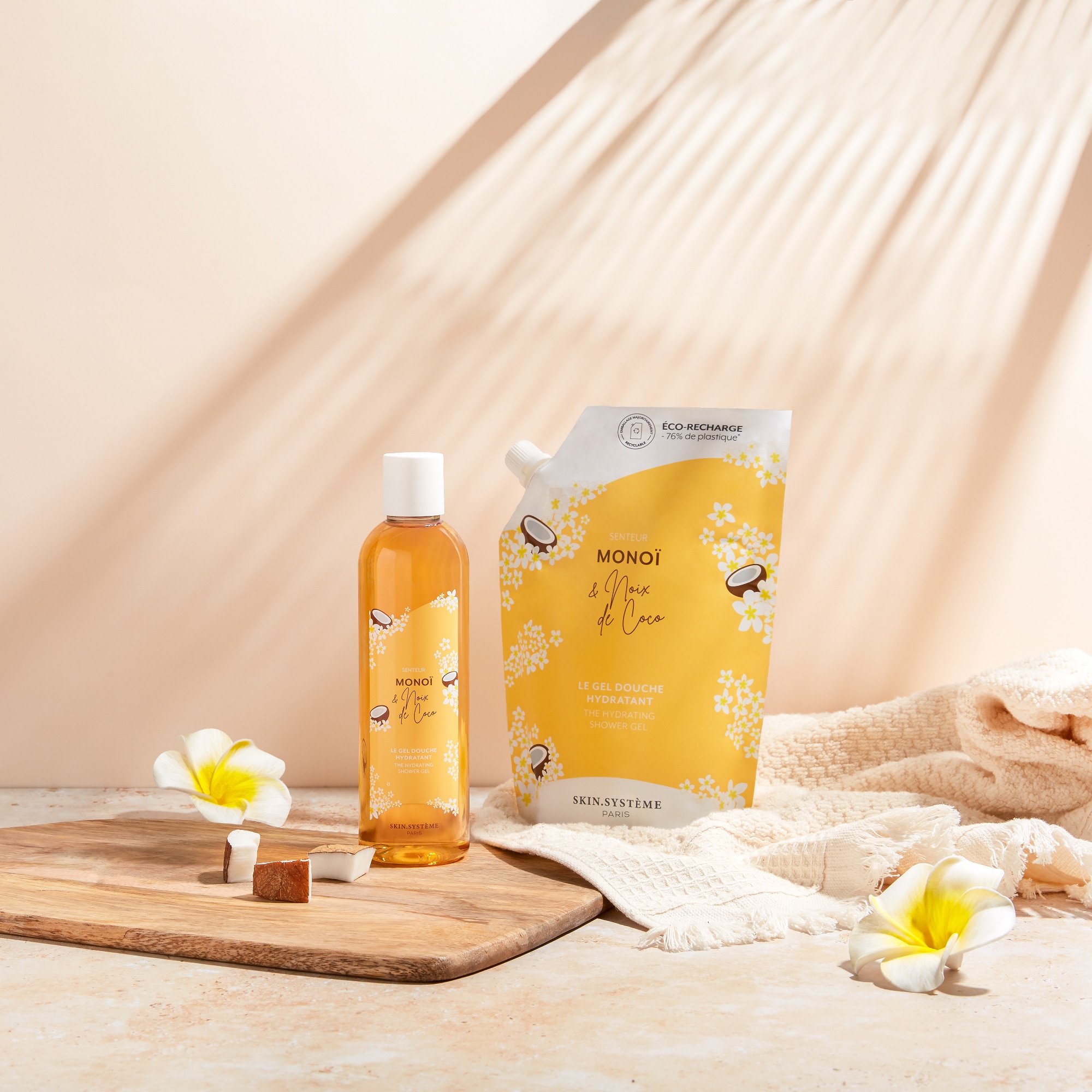 Gel douche hydratant monoï & noix de coco - recharge