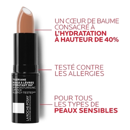  LA ROCHE POSAY TOLERIANE Rouge à lèvres hydratant 9h lèvres sensibles  1 of 2 