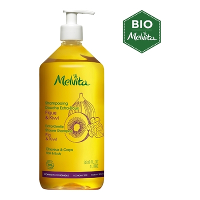 Melvita - Les Essentiels Shampooing - Shampooing Douche Extra Doux - 1095g