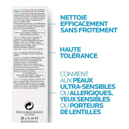 150ML LA ROCHE POSAY TOLERIANE ULTRA Démaquillant monodoses stériles peaux ultra-sensibles  1 of 4 