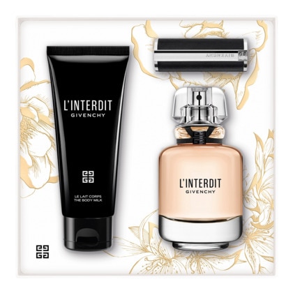 Coffret eau de parfum + lotion hydratante corps + mini le rouge interdit intense silk