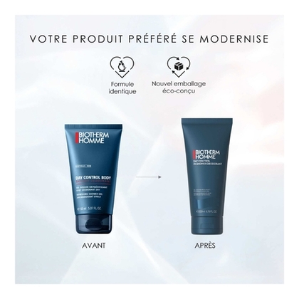 200ML BIOTHERM HOMME DAY CONTROL Gel douche déodorant efficacité 24h & fraîcheur  1 of 2 