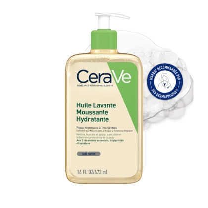 549G CERAVE NETTOYANTS CERAVE Huile lavante hydratante peaux normales à très sèches - peaux à tendance atopique  1 of 4 