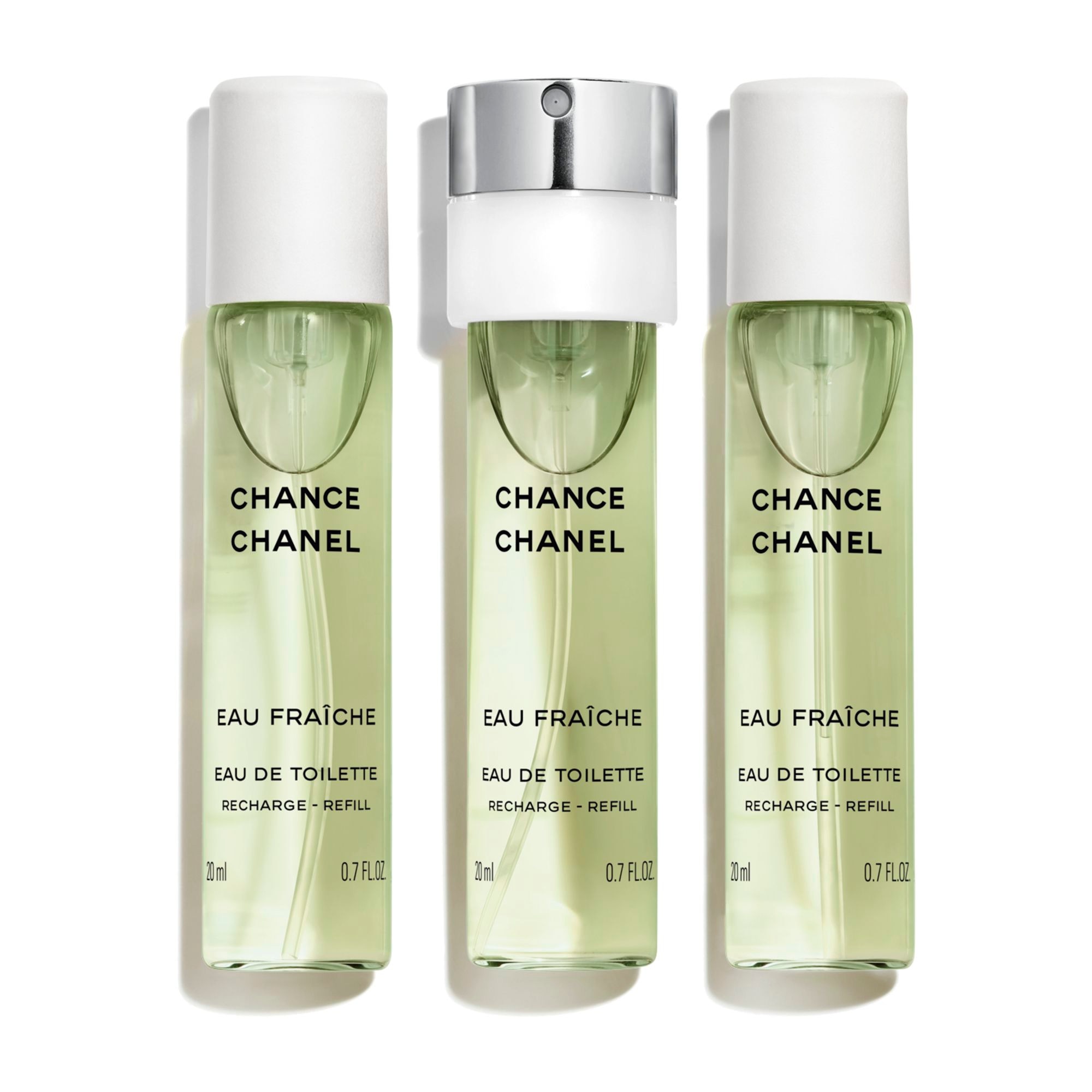 60ml CHANEL CHANCE EAU FRAÎCHE Eau de toilette de sac - recharge x3 1 of 2