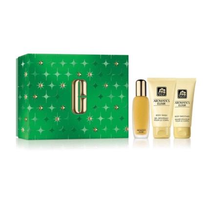 Clinique AROMATICS ELIXIR™ Coffret eau de parfum + baume pour le corps + gel moussant 1 of 4
