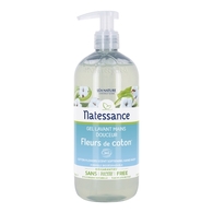 500mL Natessance SOIN MAINS BIO Gel lavant mains douceur Fleur de Coton  1 of 2 