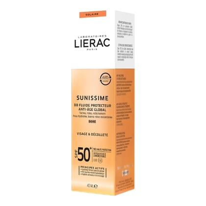 40ML Lierac SUNISSIME BB fluide protecteur anti-âge global SPF50+ doré  1 of 2 