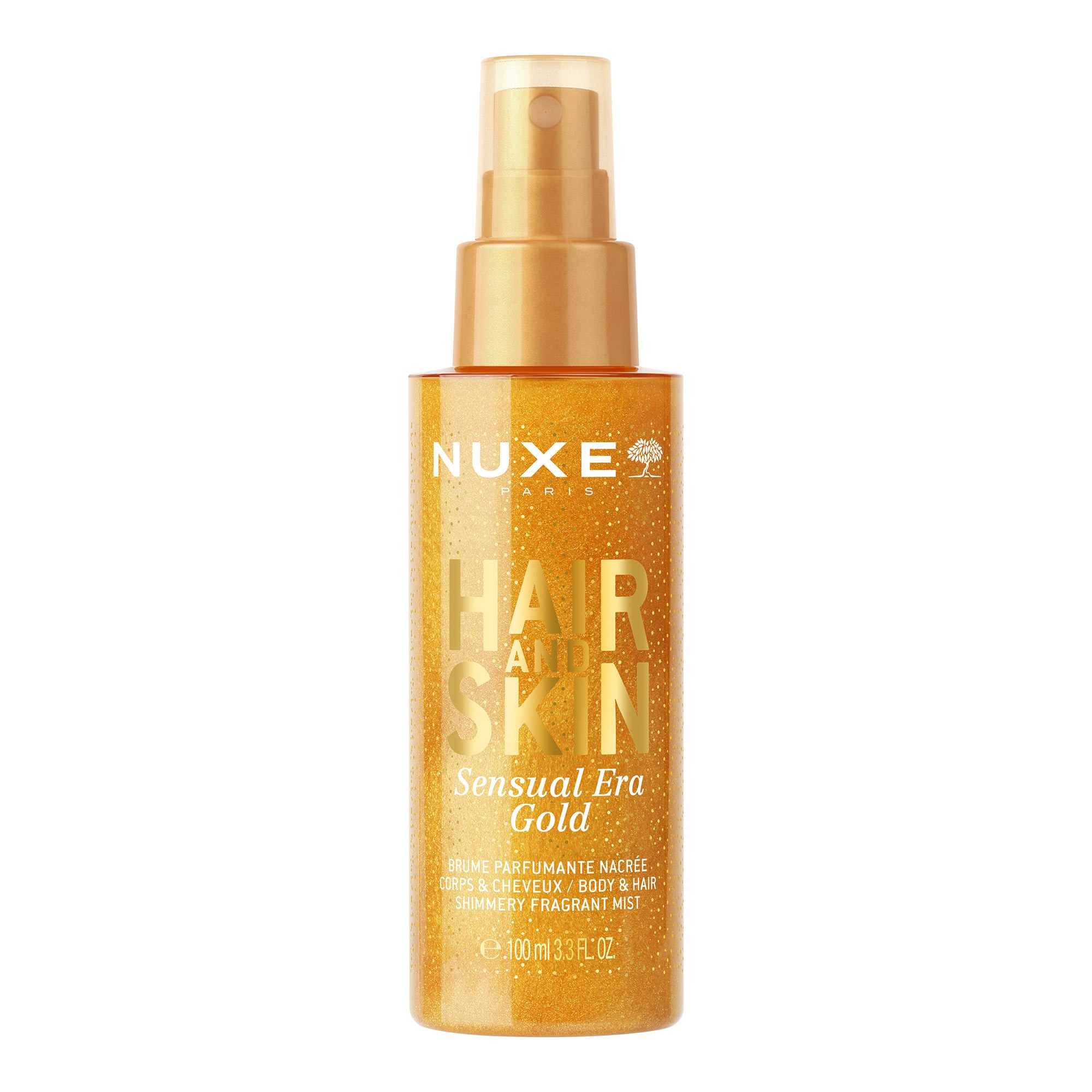 100ml Nuxe HAIR & SKIN SENSUAL ERA GOLD Brume parfumante nacrée corps et cheveux 1 of 4 Brume parfumante nacrée corps et cheveux