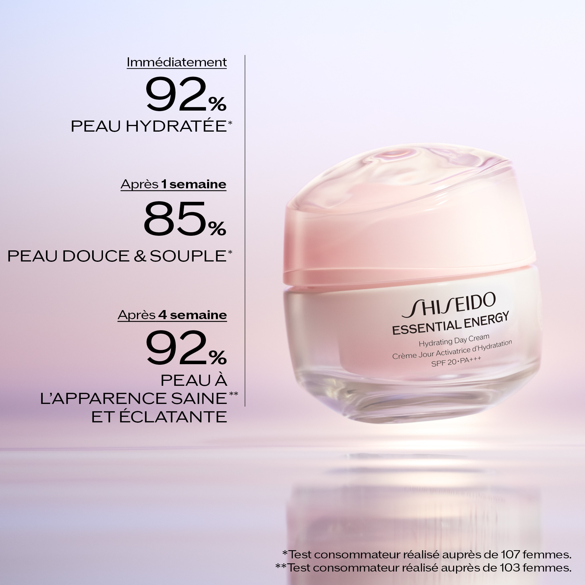 50ML Shiseido ESSENTIAL ENERGY Crème activatrice d'hydratation 24h - spf20 - recharge 1 of 4