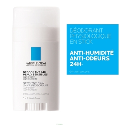 40ML LA ROCHE POSAY DÉODORANT PHYSIOLOGIQUE Déodorant 24h anti-odeurs anti-humidité peaux sensibles  1 of 4 