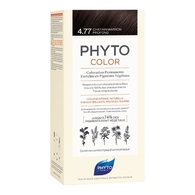  Phyto PHYTOCOLOR Coloration aux pigments végétaux sans ammoniaque 4.77 CHATAIN MARRON PROFOND <br/> COLORATION PERMANENTE  Kit de coloration  1 of 2 