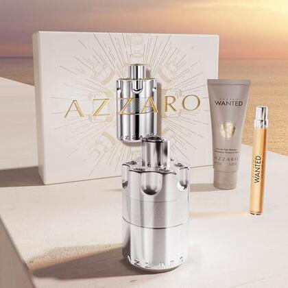  AZZARO WANTED Coffret eau de parfum + shampooing pour le corps & cheveux + vaporisateur de voyage  1 of 4 