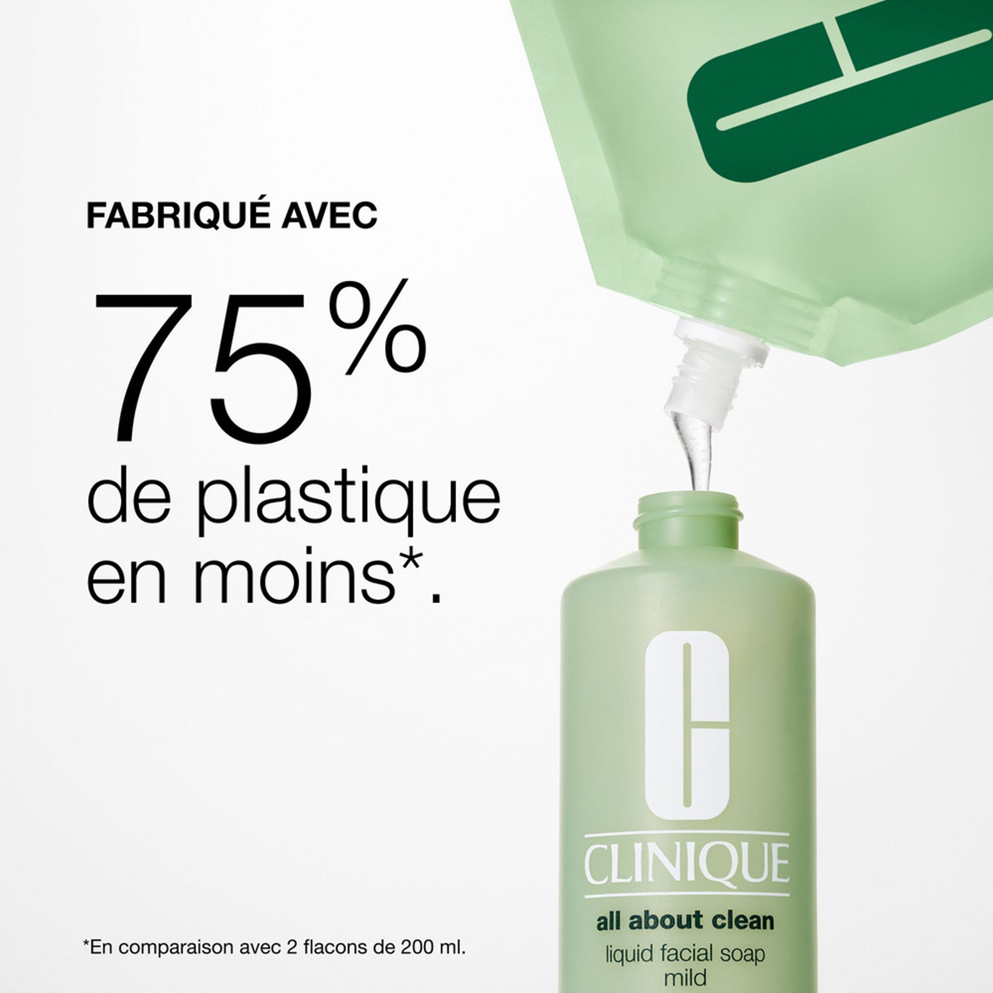 400ML Clinique ALL ABOUT CLEAN Recharge - savon visage liquide tonique 3 of 4 Recharge - savon visage liquide tonique