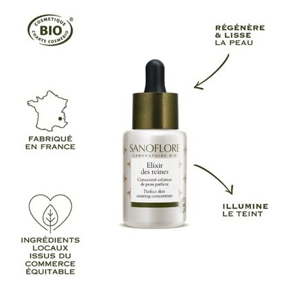 30ML SANOFLORE REINES Serum Eclat certifié bio à l'acide hyaluronique et à la gelée royale  1 of 4 